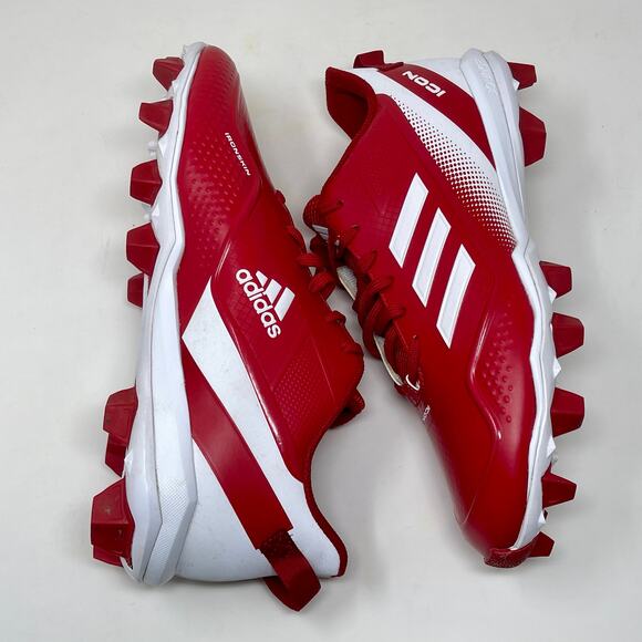 adidas Icon 7 MD Baseball Cleats Mens Sz 10 Red Ironskin I.1.9 Sporty - Picture 12 of 16
